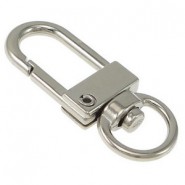 Sleutelhanger - karabijnsluiting 33mm Antiek zilver 